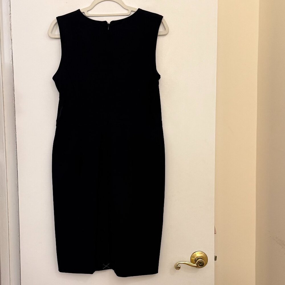 Ann Taylor Crew Neck Sleeveless Work Midi Dress Navy Size 10P